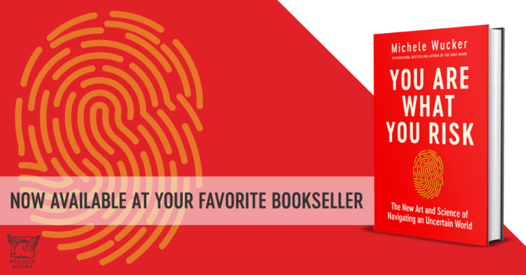 Fingerprint that looks like a map alongside a book cover and "Now available at your favorite bookseller"